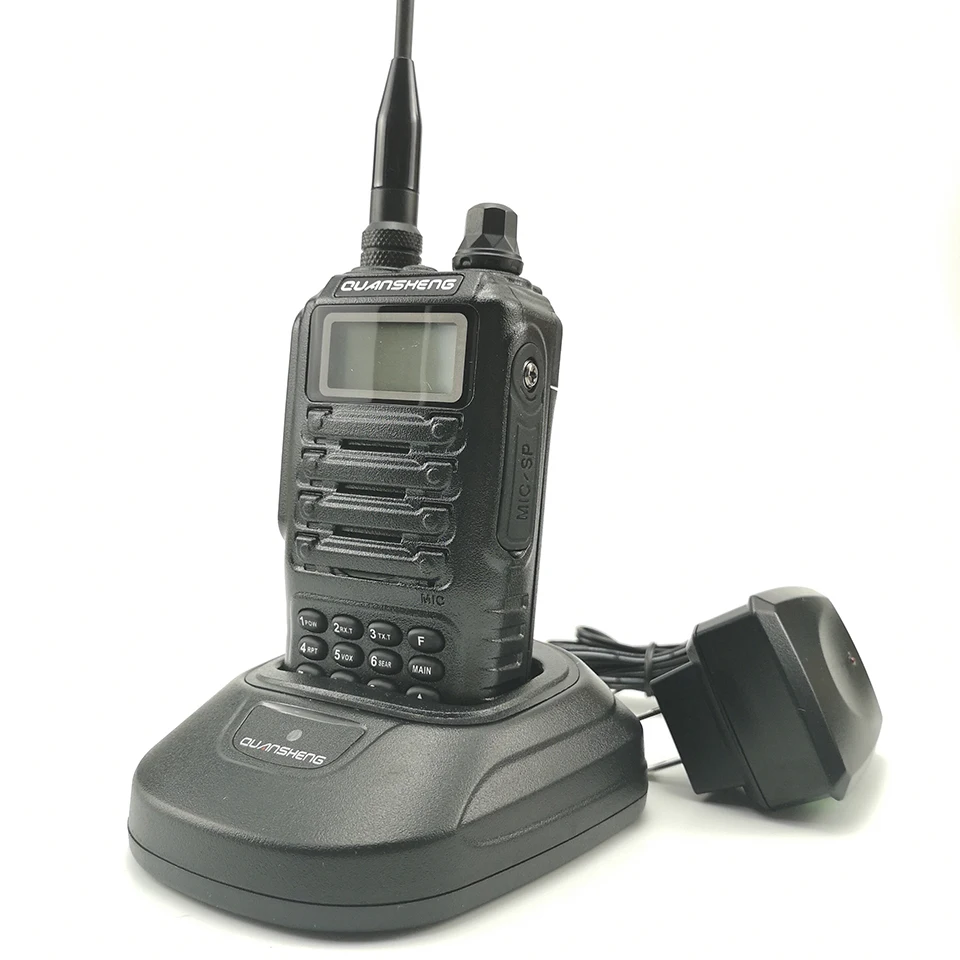 Transceptor de Rádio em Dois Quansheng Walkie Talkie Duplo Banda Presunto Vhf Uhf Rádio Móvel Ptt Handheld Interfone tg Uv2 Sentidos 2pcs Tg-uv2 7 Telefonia e Comunicação
