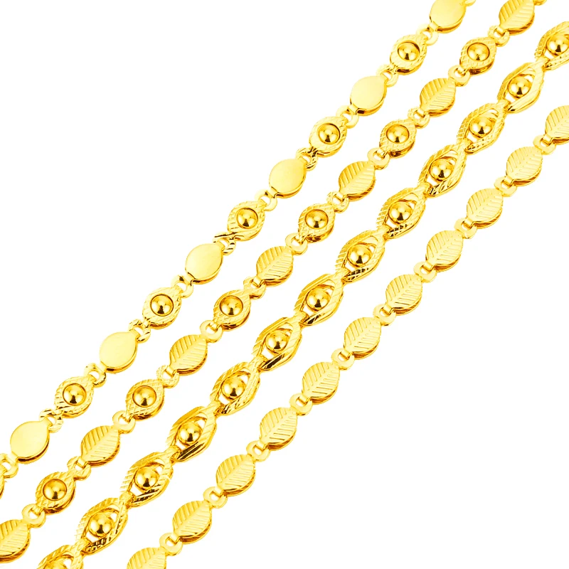 

JHplated 45CM Eye Curb Cuban Link Necklace Gold Color Ball Chain For Men/WOMEN Jewelry Choker/Long Chunky Gift