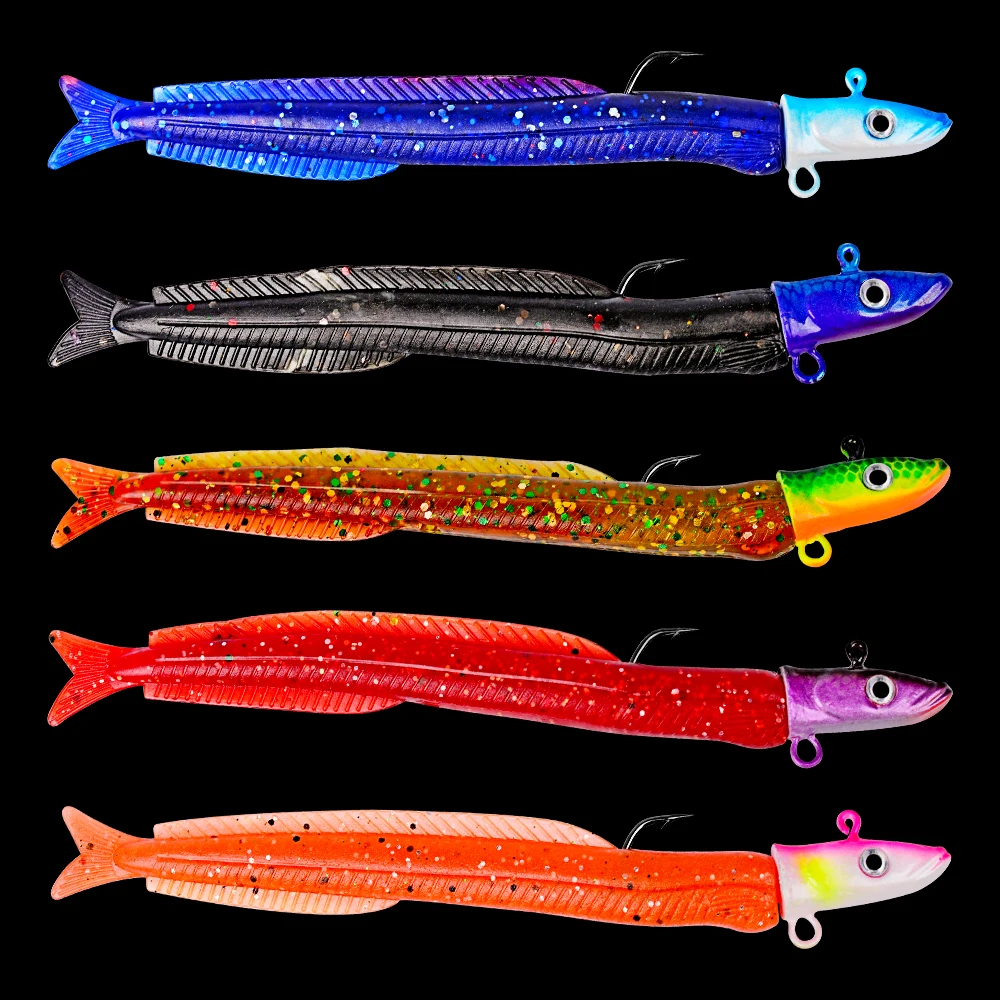 5pc/lot Fishing Lures Top Quality 4.92"/12.5cm Soft Bait 5 Colors Soft