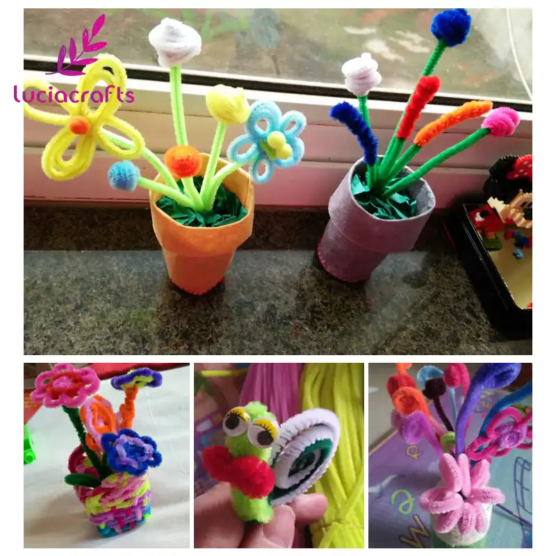 Pipe Cleaners Crafts Set,Chenille Stems Craft,DIY Handmade Furry Wire Kit,Pipe Cleaners Cotton Wire,Pipe Cleaners Strips,Pipe Cleaner Bending Plush,Smoking Cleaning Tools,Art Craft Kit Supplies