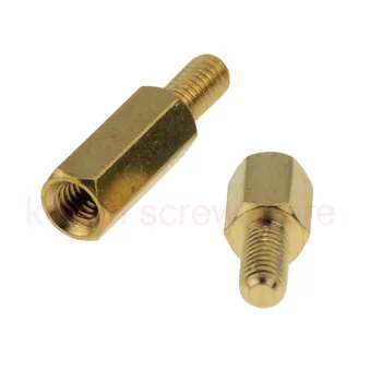 

50pcs M3 M3* +6 Brass Spacer Hex Standoff Pillar M3 Male Spacers Screw