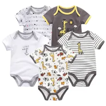 Одежда для новорожденных девочек и мальчиков, модная одежда с короткими рукавами для младенцев, Roupas de bebes, хлопковые пижамы для малышей 3, 6, 9, 12 месяцев, jongen