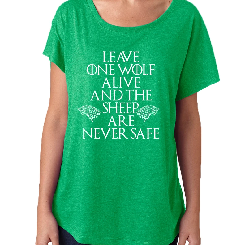 Women's Dolman Leave One Wolf Alive Sheep Are Never Safe (1)