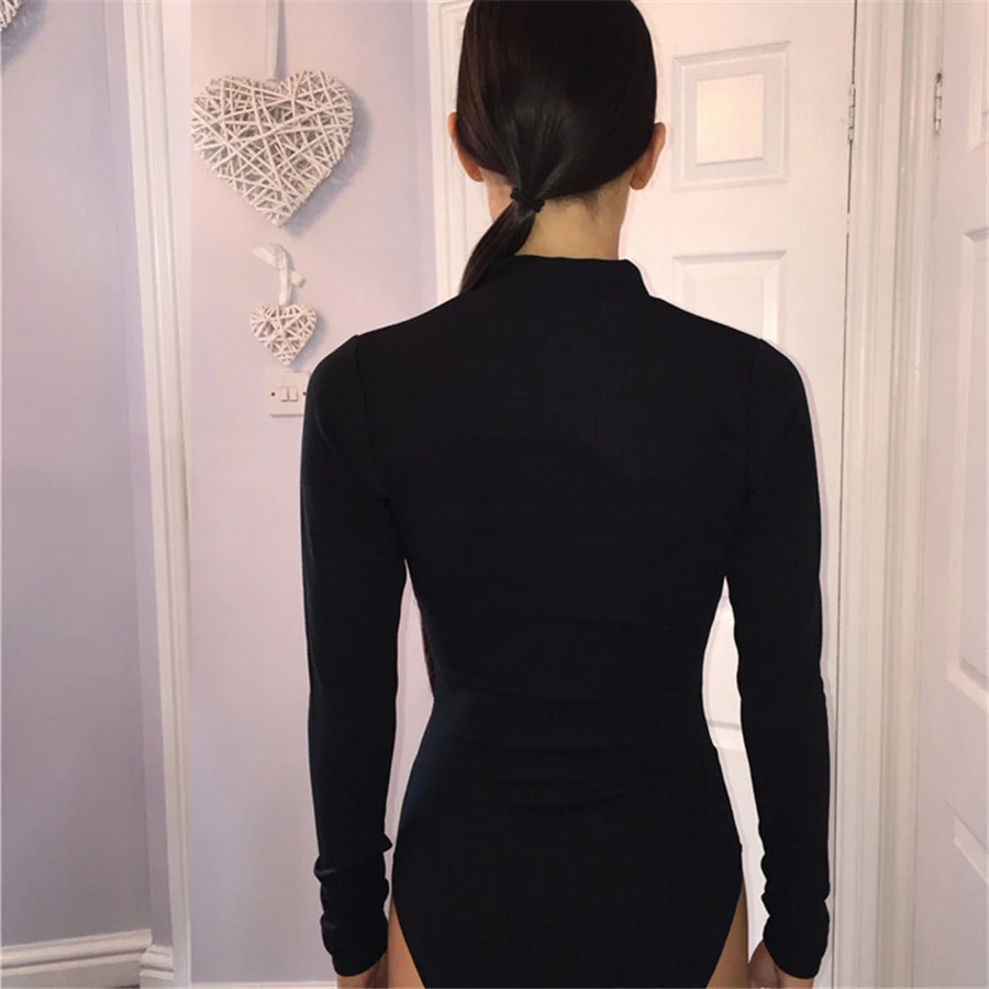 Fashion Sexy Women Long Sleeved Solid Bodysuits High Waist Skinny Bodysuits Multi-row buckles O-neck One Piece Body Bodysuits Fashion Sexy Women Long Sleeved Solid Bodysuits High Waist Skinny Bodysuits Multi-row buckles O-neck One Piece Body Bodysuits