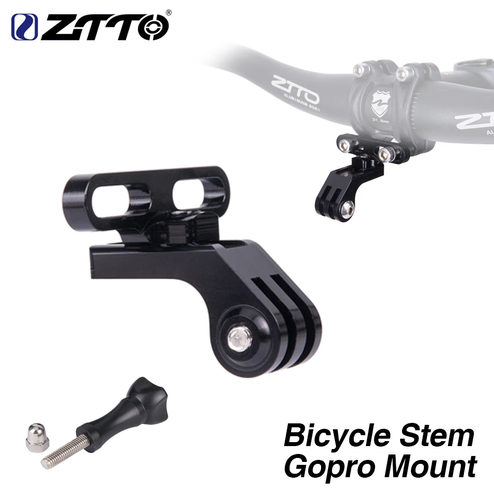 ZTTO Bike Stem Gopro Mount Bicycle Front Camera Flashlight Holder for MTB Road Bike Handlebar Rack for Sports Camera 1Pc