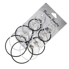 Маленькая серьга кольцо Set 2 5 cm 3cm 3 4cm 4 5cm в виде кольца Aros Largos Argola