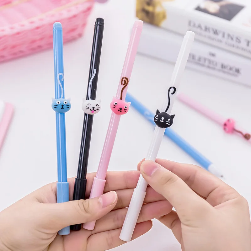 

1PC New Creative Cartoon Lovely Long Tail Cat Gel Pens Student Stationery Novelty Gift School Material Office Supplies