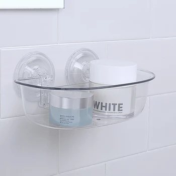 

Bathroom shelf bathroom toilet suction cup storage shelf wall hanging free punch cosmetic storage rack wx8171409
