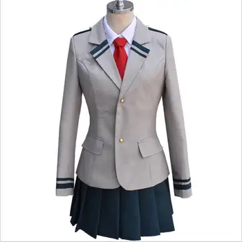 

My Hero Ochaco Uraraka School Uniform Cosplay Costumes Boku no Anime Hero Academia Midoriya Izuku Bakugou Katsuki