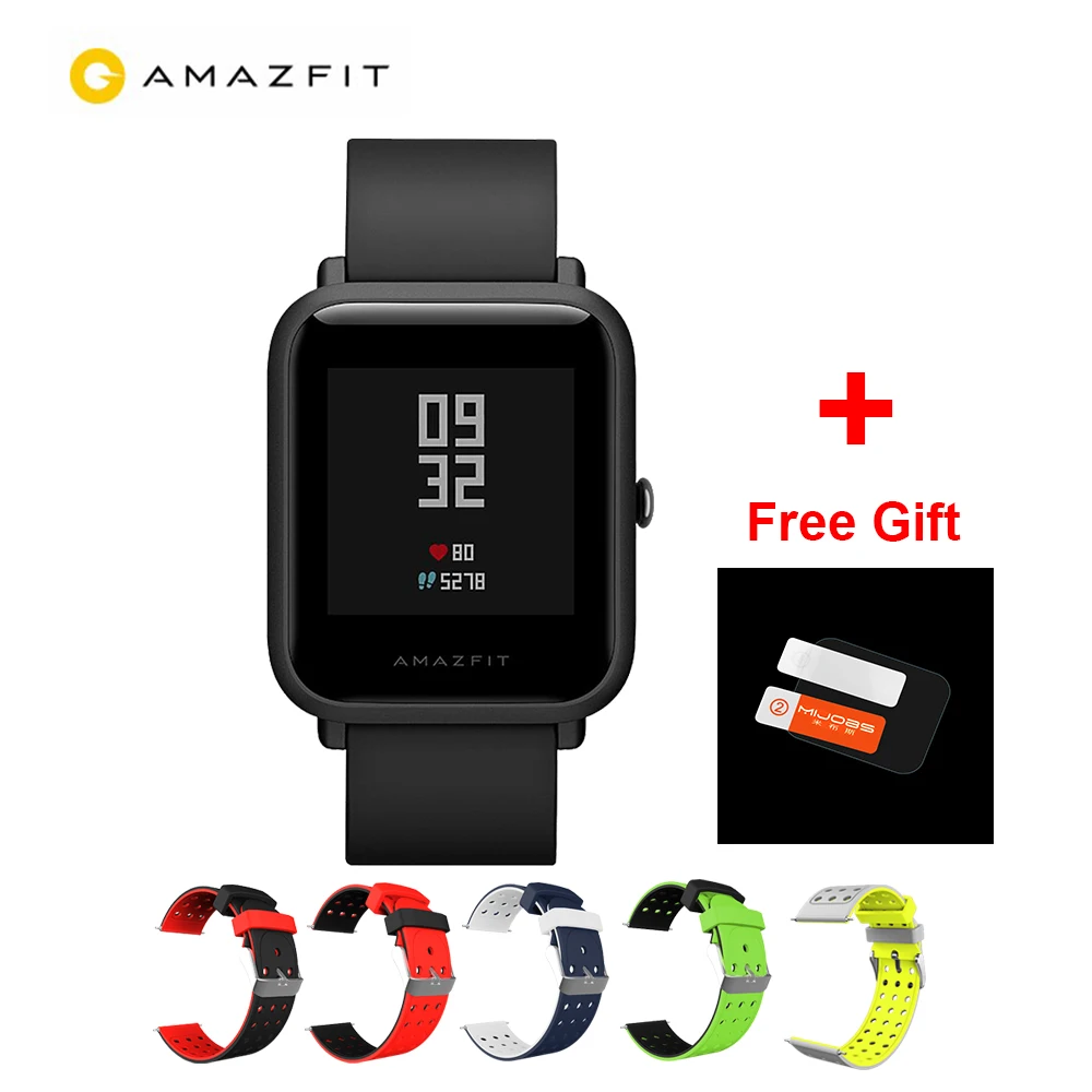 

International Version Huami Amazfit Bip Beep IP68 GPS Smart Watch 45 Days Standby Heart rate health tracker Smartwatch