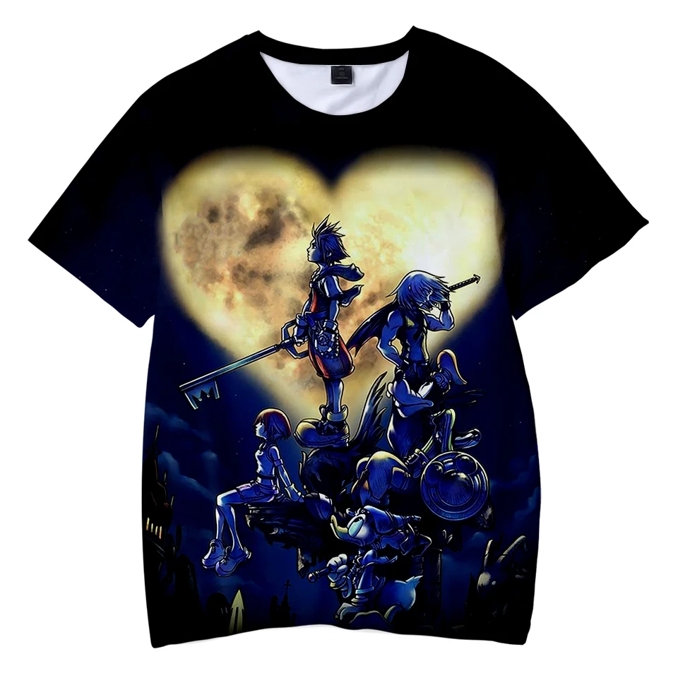 

LUCKYFRIDAYF Kawaii 3D Kingdom Hearts Harajuku Print Childrens T-shirts kids Casual Clothes Hot Sale Short Sleeve Cool T-Shirt