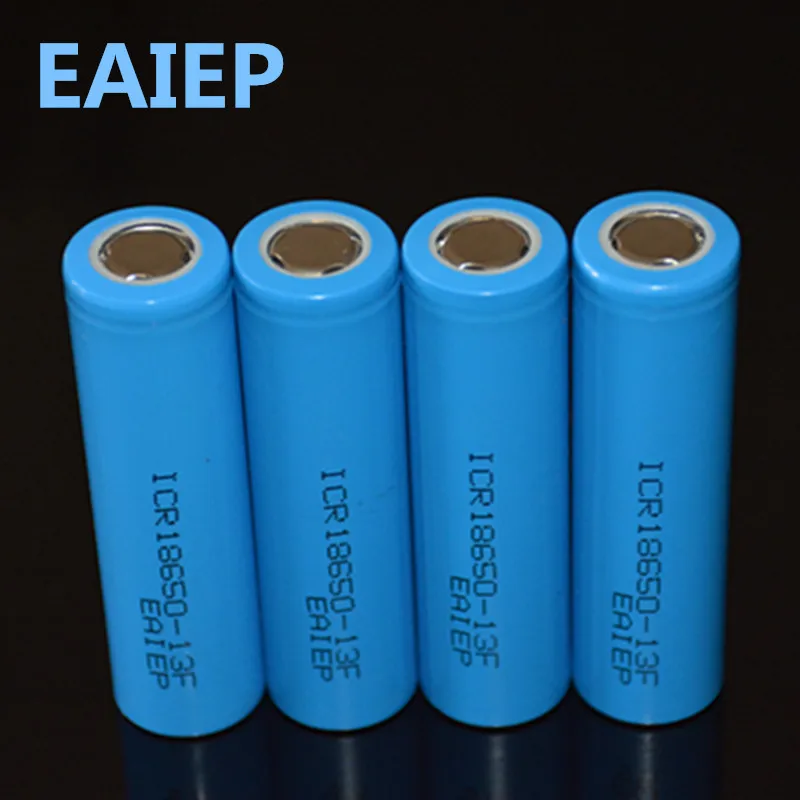 EAIEP 4 piece / lot 18650 3.7V 1300mAh rechargeable liion battery for