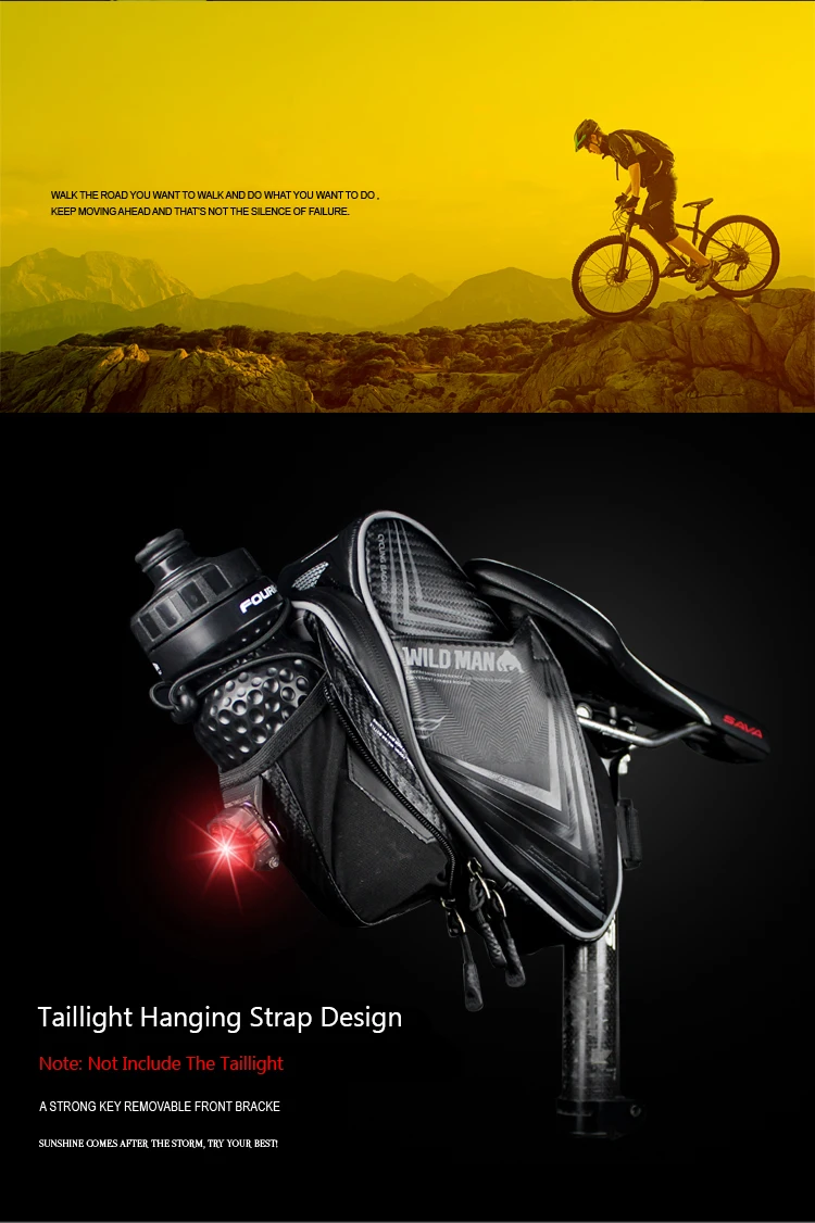 Велосипедная седельная сумка, искусственная кожа с карманом для бутылки воды, Водонепроницаемая MTB велосипедная задняя Сумка, велосипедная задняя Сумка на сиденье, велосипедная сумка, Аксессуары для велосипеда, цикл 4