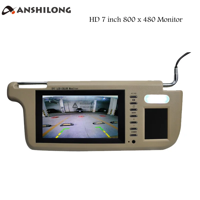 ANSHILONG Left or Right 7 Car Sun Visor Monitor 2 Channel Video 800 x 480 Resolution