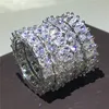 Anillo de promesa de eternidad hecho a mano Plata de Ley 925 AAAA cz Anillos de Compromiso de boda para Mujeres Hombres joyería de fiesta de dedo ► Foto 2/6