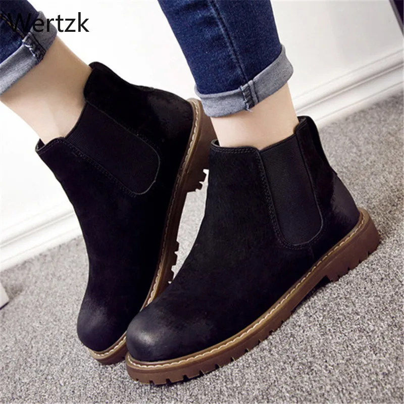 

Women Boots Genuine Leather Ankle Boots For Women Shoes Brand Women Winter Shoes Female Boots Flat Casual Shoes Ladies A277