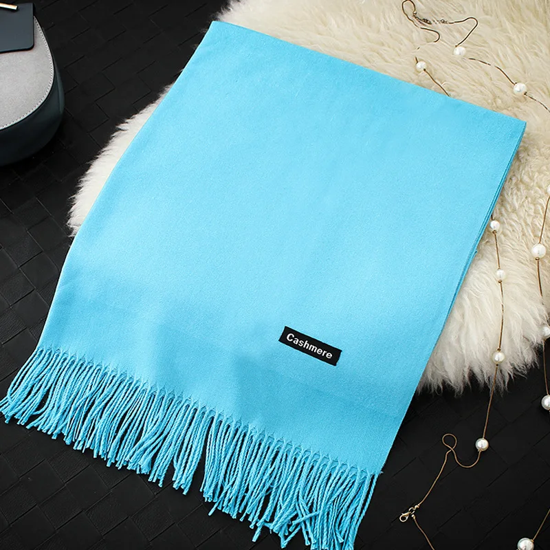 Стиль Темно-синие шарф Зимний Для женщин шарф женский Чистый цвет шарф best качество кашемира Ленточки Для женщин Обертывания GP01