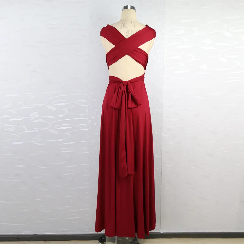 Hot 2016 summer sexy women maxi dress red bandage long dress sexy Multiway Bridesmaids Convertible Dress robe longue femme (20)