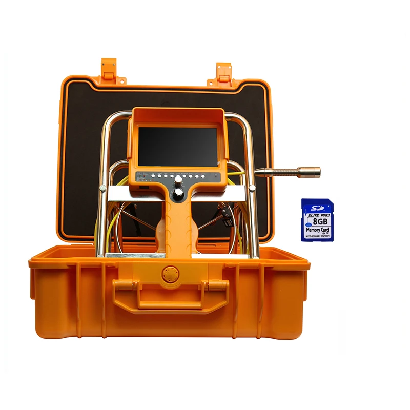 

28mm Self Balance Self Leveling Drain Sewer Pipe Inspection Camera System LED Lights Color Monitor Portable Borescope 20m Cable