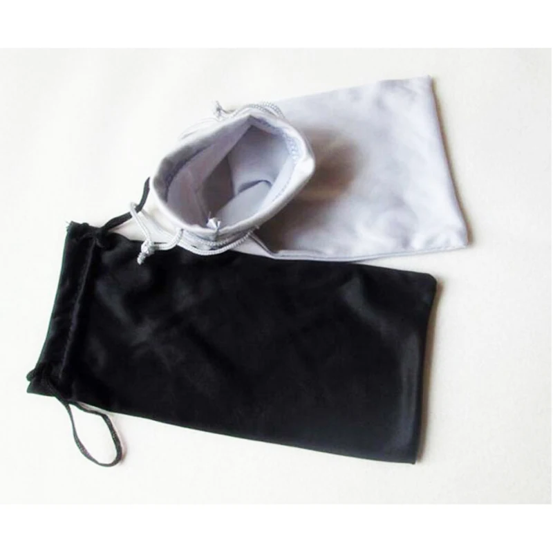 

25PCS 9*17cm Black Grey Microfiber Sunglasses eyewear Pouch Spectacle Glass Cloth Bag Pouch custom glasses pouch
