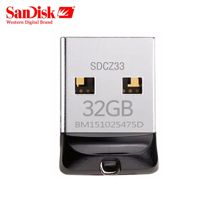 SanDisk Cruzer Fit CZ33 Super mini USB флеш накопитель 64 ГБ 2 0 sandisk 32 Гб карта памяти 16 u диск|USB