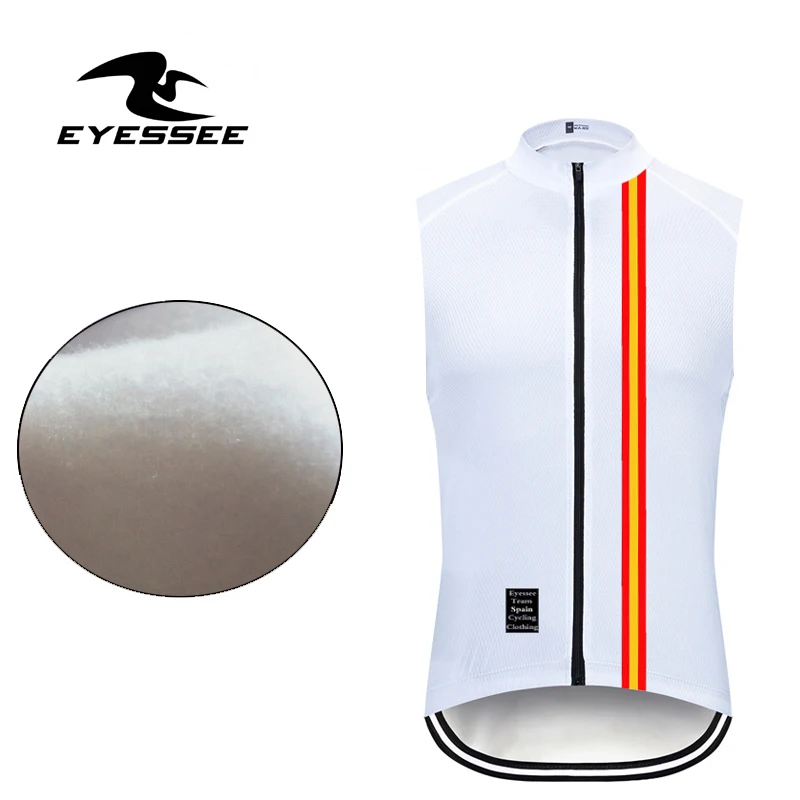 Профессиональный флисовый испанский жилет для велоспорта, мужской Eyessee, теплый зимний жилет без рукавов, Теплая Флисовая одежда для велоспорта