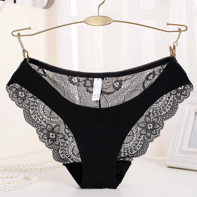 Women's Lace Panties 2017 Seamless Briefs Cotton Ice Silk panty Hollow