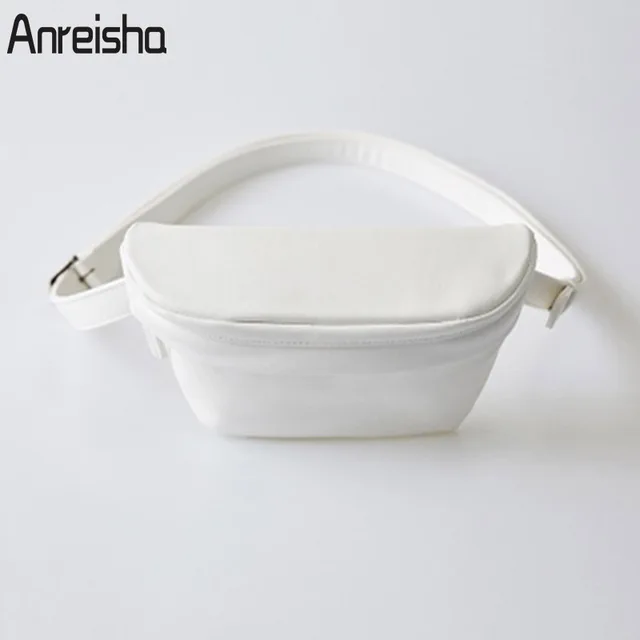 Anreisha Fashion Women Waist Bag Quality PU Leather Fanny Pack Bag For Women Female Summer Vacation Casual Belt Coin Purse Bags