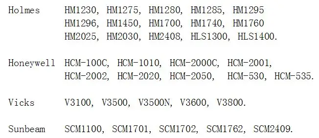 2 шт. HWF62(A) фильтр для увлажнителя для Холмса HM1230 Sunbeam SCM1100 Vicks V3100 Honeywell HCM-100C и многое другое