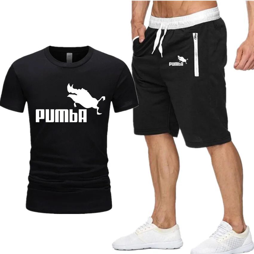 

New Men T Shirt Sets Batman Printed Summer Suits Casual Tshirt Men Tracksuits Set Male T-shirt Pumba Fashion Clothing S-XXL