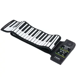 KONIX PN88S черный 88 клавиш 28 тона 100 ритмы электронный Гибкая Roll Up Piano USB и MIDI Порты и разъёмы с Динамик для детей