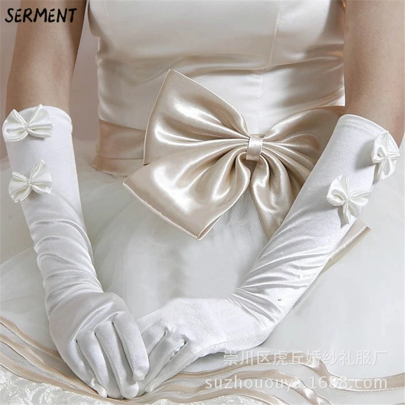 

Wholesale Supply Wedding Gloves Have Long Lace Wedding Bridal Gloves Factory Direct Wedding Gloves White