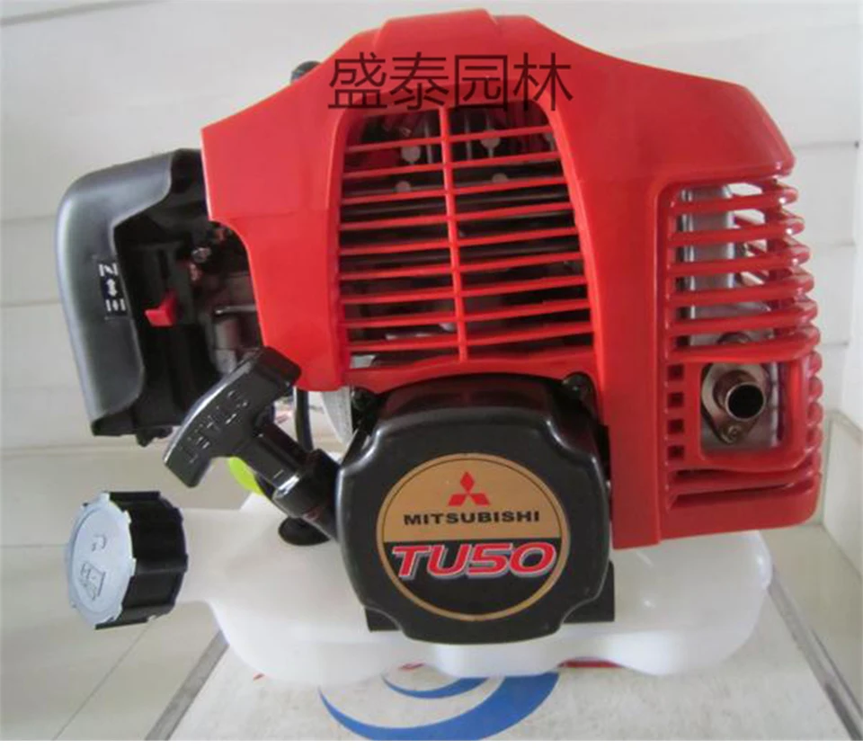 Двухтактный бензиновый двигатель TU50, двигатель 52cc, мощный двигатель для газонокосилки, газонокосилка, сосна, земля, машина, бензиновый двигатель - Цвет: TU50