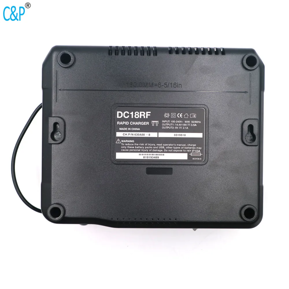 C & P Mak ch07 с usb портом литий ионная аккумуляторная батарея BL1830 BL1840 DC14SA DC18RD DC18RCT 100 240В