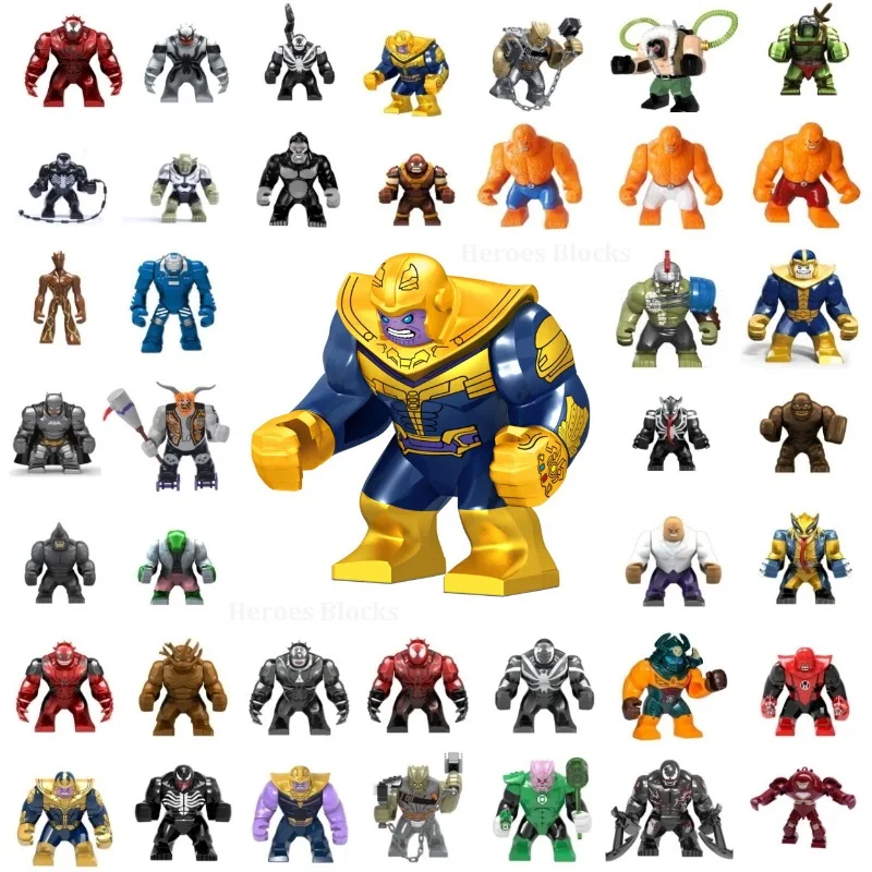 

Single Big Large Super Heroes Movie Anti Venom Batman Thanos Model Mini Building Blocks Bricks Toys kids gifts