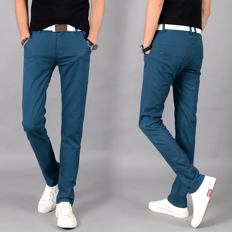 Mens Designer Trousers Chinos Stretch Skinny Slim Fit Jeans All Waist Sizes