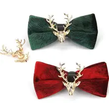 Лучший галстук-бабочка, Рождественский олень, олень, бант для вечеринки, свадьбы, Бабочка, галстук-бабочка, повседневный галстук, фестиваль
