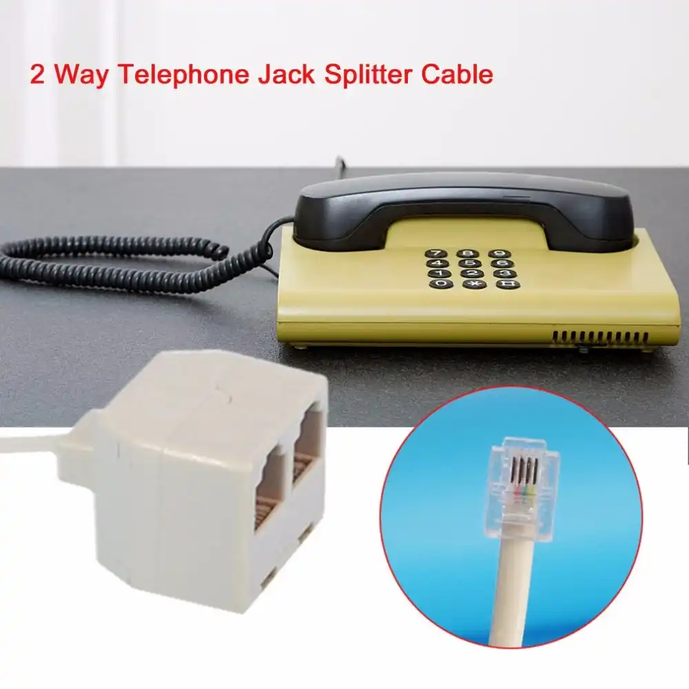 RJ11 6P4C штекер для 6P4C женский 2 способ телефонный разъем сплиттер телефонная линия соединитель адаптер конвертер - изображение