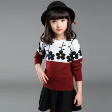 Girl Floral Pattern T Shirt Baby Girls Floral T-Shirt Toddler Long Sleeve Tops Blouse Cotton Kids T Shirt Girls Knitting Clothes