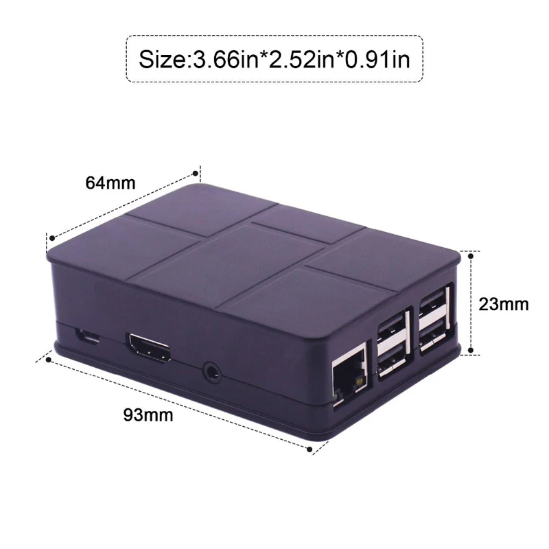Совершенно новый чехол для Raspberry Pi 3 из АБС пластика черный защитный накладка