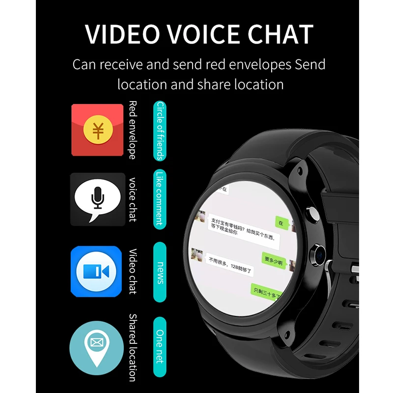  Cheap Smart Watch i3 RAM 2GB ROM 16GB 2MP Camera Android 5.1 3G WIFI GPS Heart Rate Monitor Smartwa