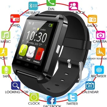 

Smartwatch Bluetooth Smart Watch U8 WristWatch digital sport watches for IOS Android phone Wearable Electronic Device X6