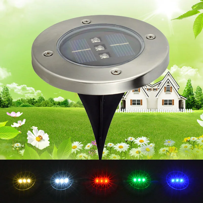 3 LED Underground Light Garden Pathway Spot Lights Outdoor ...