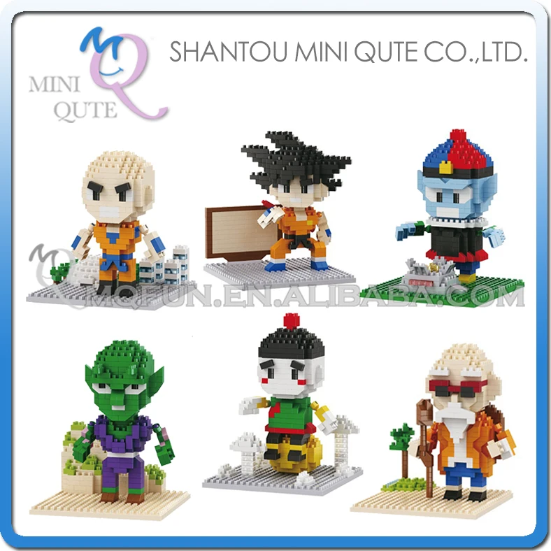 6ps/lot Mini Qute BALODY cartoon anime dragon ball Piccolo Goku building blocks brick Model action figures educational toy | Игрушки и