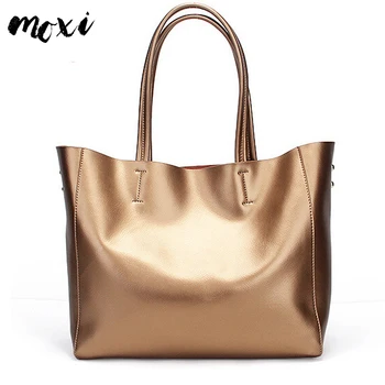 

Moxi Women Handbags Genuine Leather Composite Bag Bright Color Women's Messenger Bag Large Capacity Shoulder Bag Real Cowskin