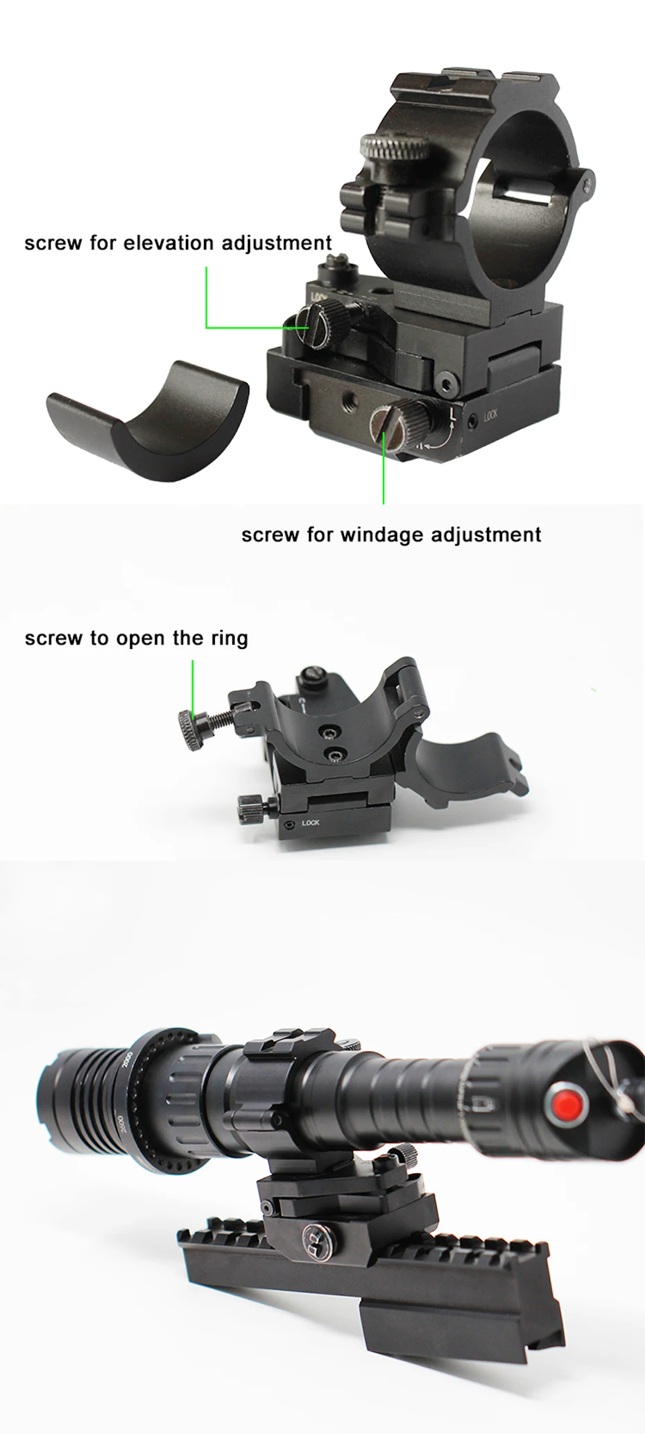 Montagens para ak Montagens para 20mm Tactical Anel Trilhos Âmbito 47 Rifle Adm-2530 Riflescope Ajustável Montar 25.4mm - 30mm 7 Esporte e Lazer