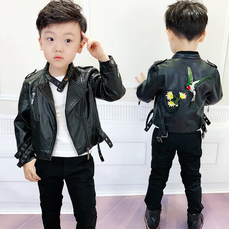 

Children's clothing boy leather autumn children leather jacket baby kids jackets Fashion boys coats jacket kids ALI 339