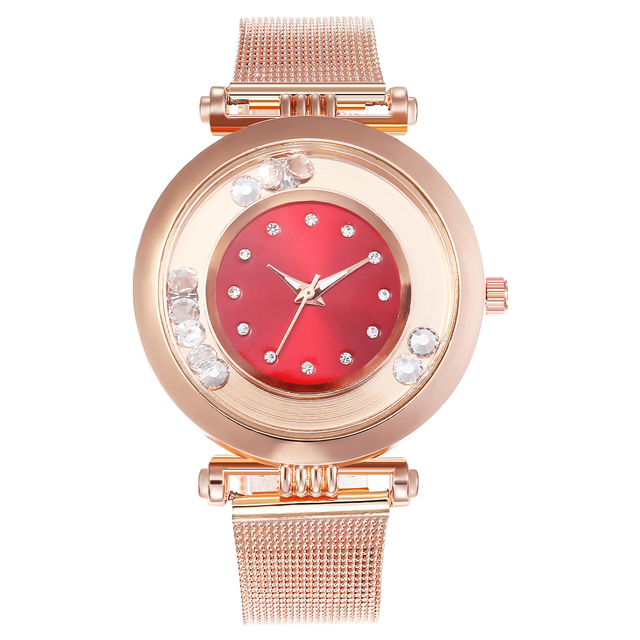 Watch Luxury Alloy Mesh With Rhinestone Quicksand Quartz Watch Hot Selling Watch Top Brand  Relogio Feminino Montre Femme