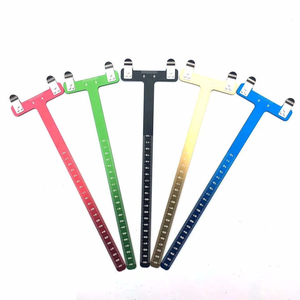 

5colors of Recurve Bow T Ruler Quick Tip On Tieing Arrow Nocking Points Precision Measurements Black T Guage Archery T Square