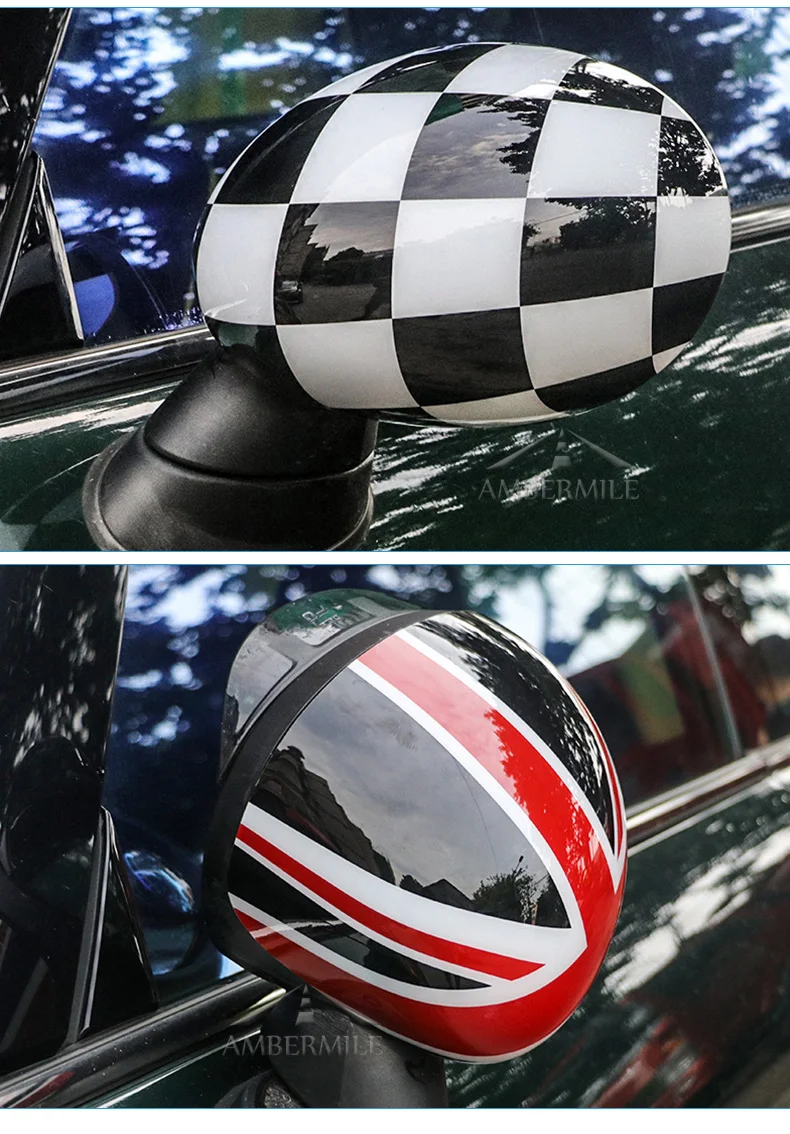 Car Rearview Mirror Cover Shell Housing Sticker for Mini Cooper JCW F54 Clubman F60 Countryman Accessories Car Styling (9)